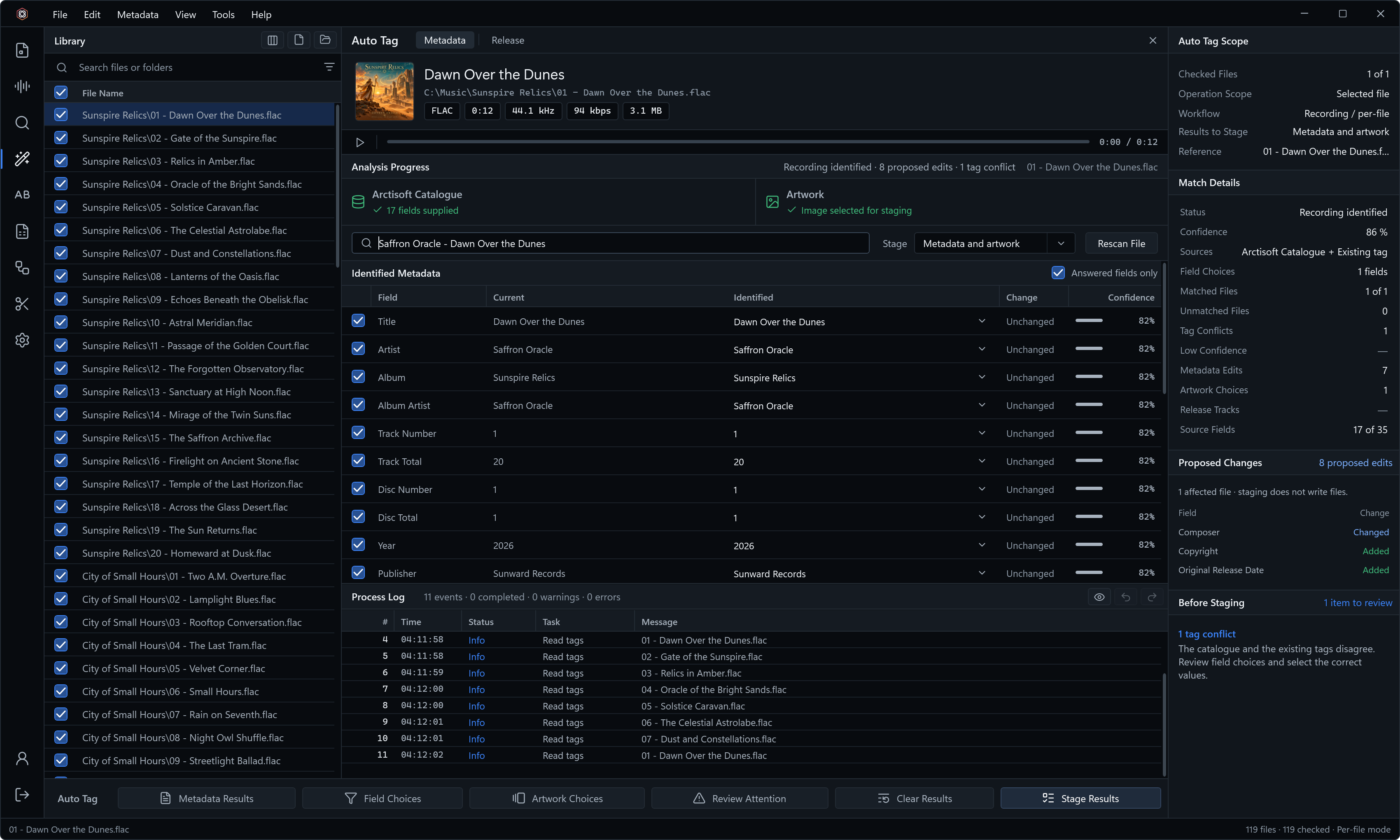 Notalis Auto Tag with release matching and track mapping